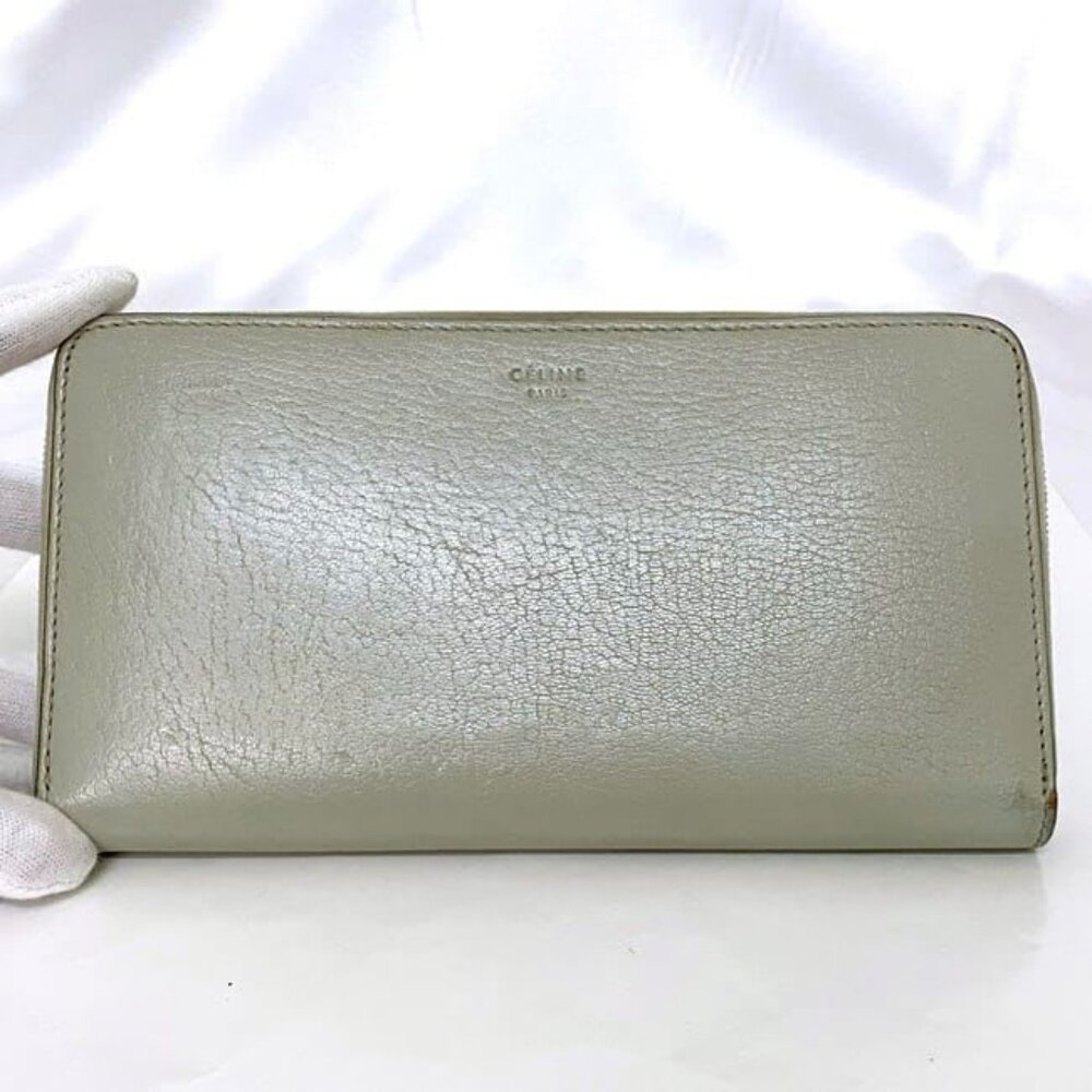 Celine Round Zipper Long Wallet Large Zip Multi Function - Picture 5 of 10